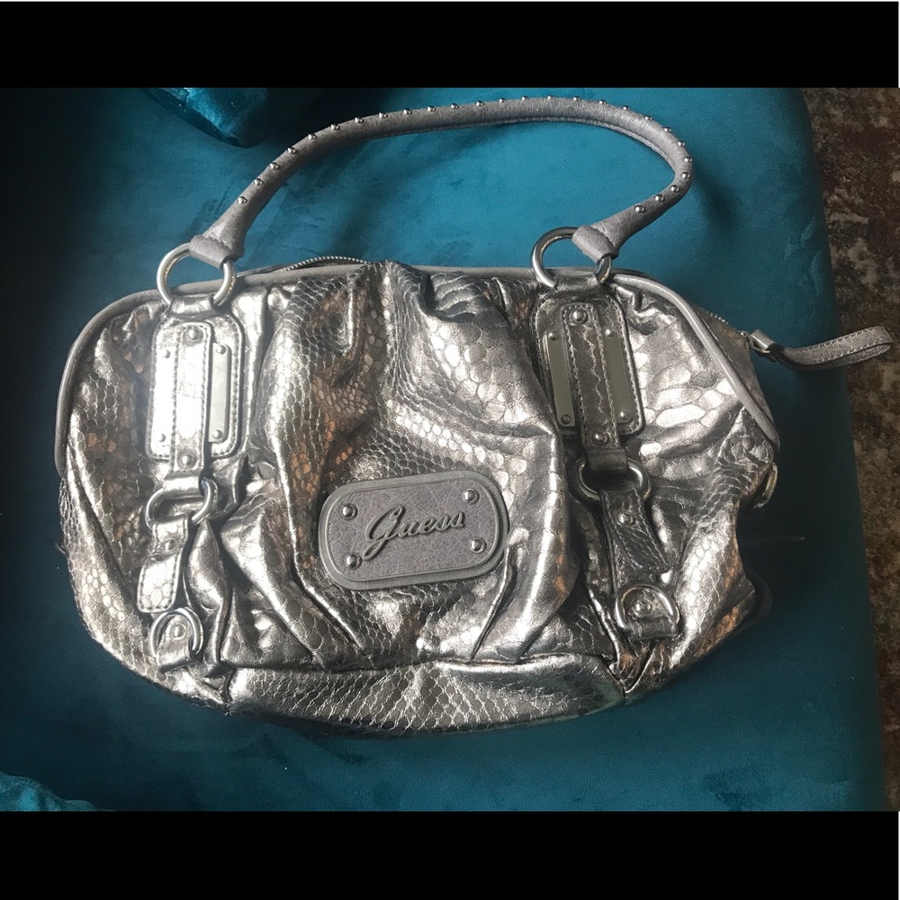 authentic GUESS snake scale design bag